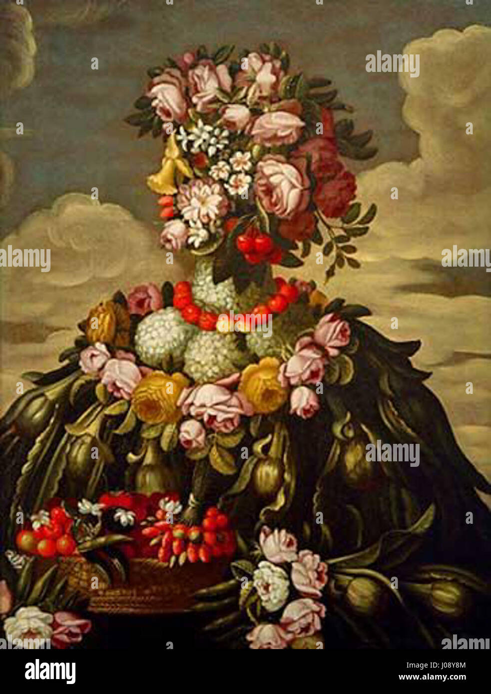Unbekannter Maler - Allegorie des Frühlings des 17. Jahrhunderts Stockfoto
