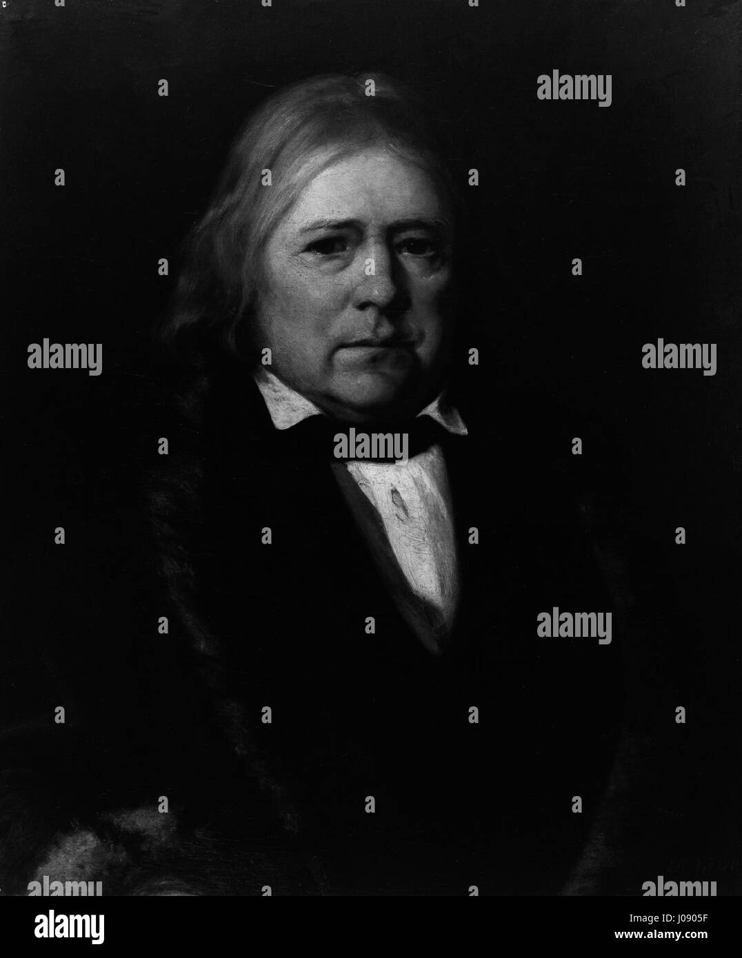 Dieses Porträt von William Johnson Fox von Eliza Florence Bridell fängt das Gleichnis des britischen Politikers und Redners ein und spiegelt seine soziale und politische Rolle im 19. Jahrhundert wider. Stockfoto