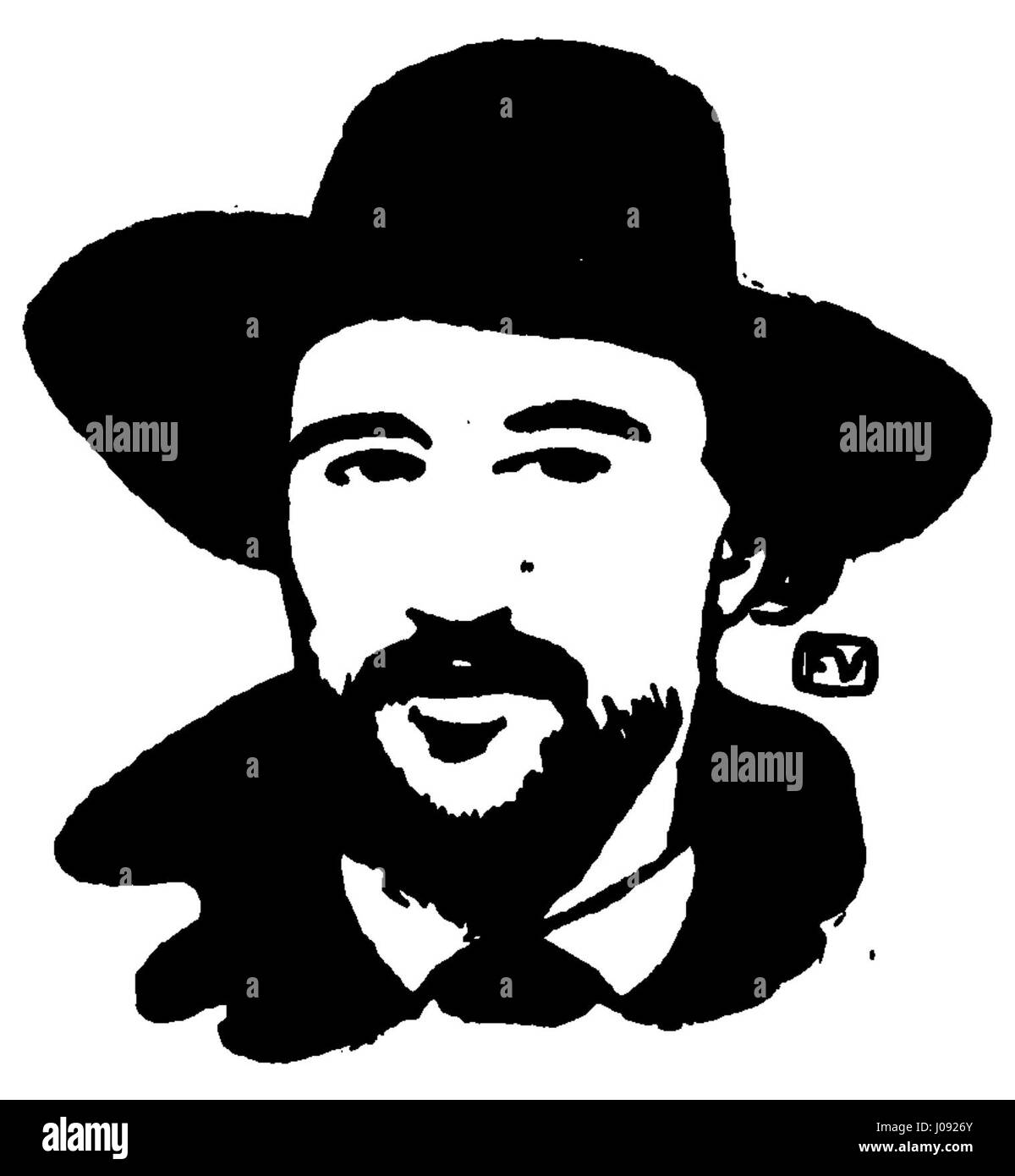 Félix Vallottons Porträt von André Gide fängt das kontemplative Verhalten des französischen Autors ein und spiegelt Vallottons unverwechselbaren Stil und Gides literarische Prominenz wider. Stockfoto