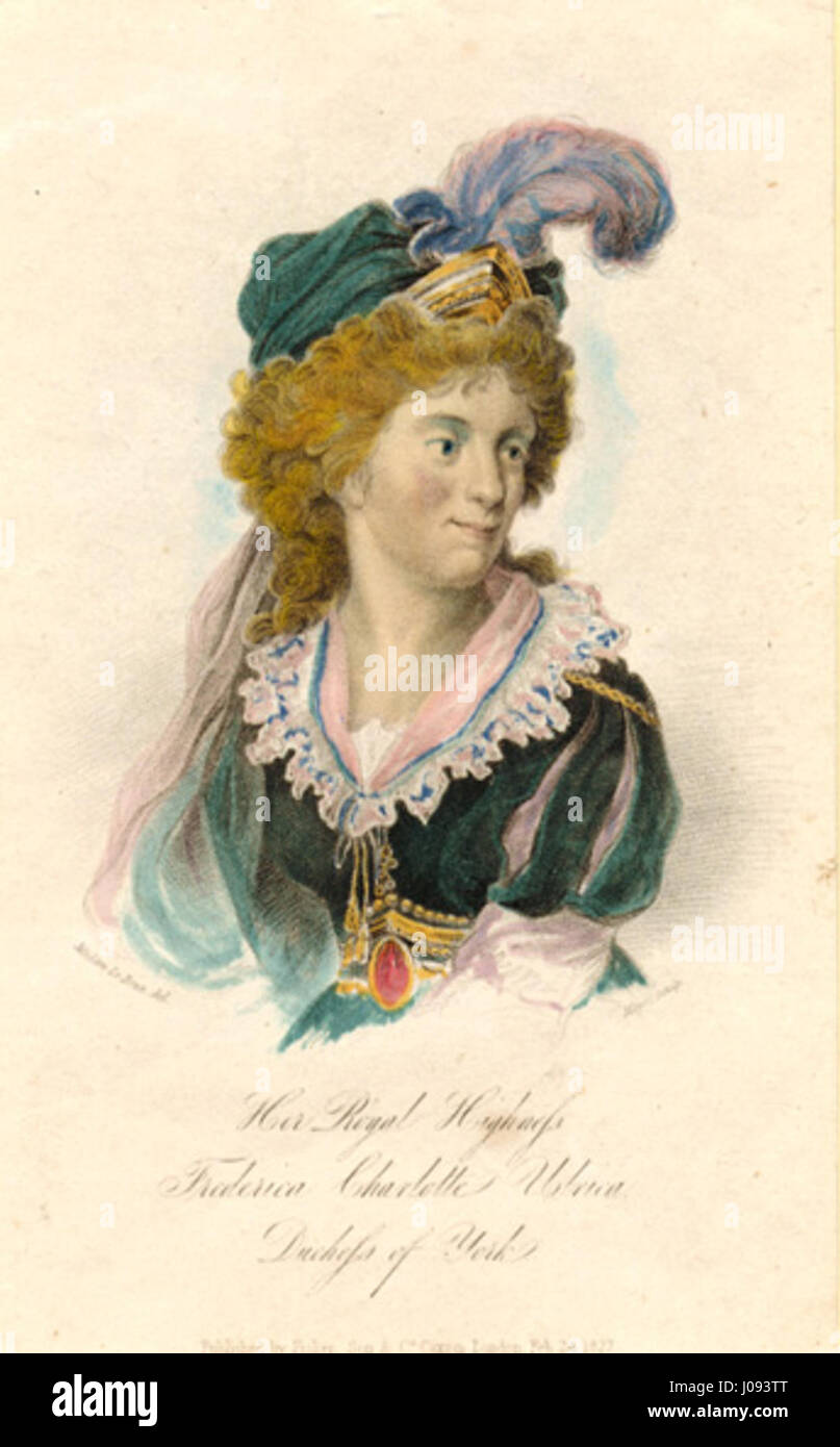 Frederica Carlota de Prússia - Prinzessin Frederica Charlotte von Preußen - Friederike von Preuğen (1767E280931820) Stockfoto