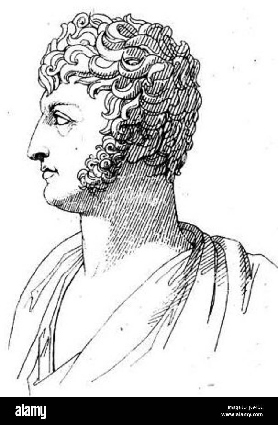 Dieses Werk, das Albert Gaspard Grimod zugeschrieben wird, stellt den Grafen von Orsay nach dem von Cogiola geschaffenen Bild dar. Das Porträt spiegelt den aristokratischen Stil und die Eleganz dieser Zeit wider und fängt die herausragende Persönlichkeit des Grafen in einem formellen Ambiente ein. Stockfoto