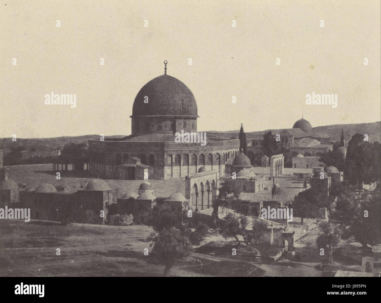 Maxime Du Camp (Französisch - Palästina. Jérusalem. Mosquée d'Omar- Stockfoto