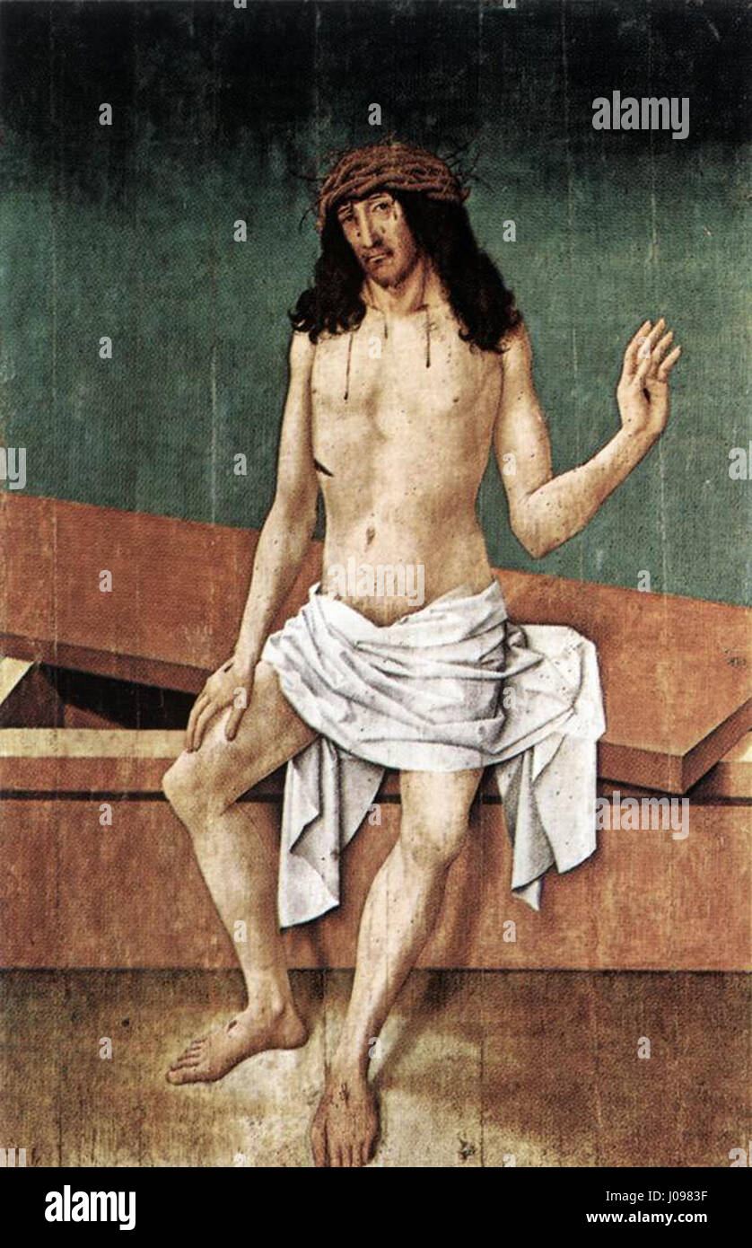 Rueland Frueauf der Älteren ist ein spätgotisches Andachtsbild, das das Leiden Christi mit lebendiger emotionaler Intensität und detailliertem Ausdruck darstellt. Stockfoto