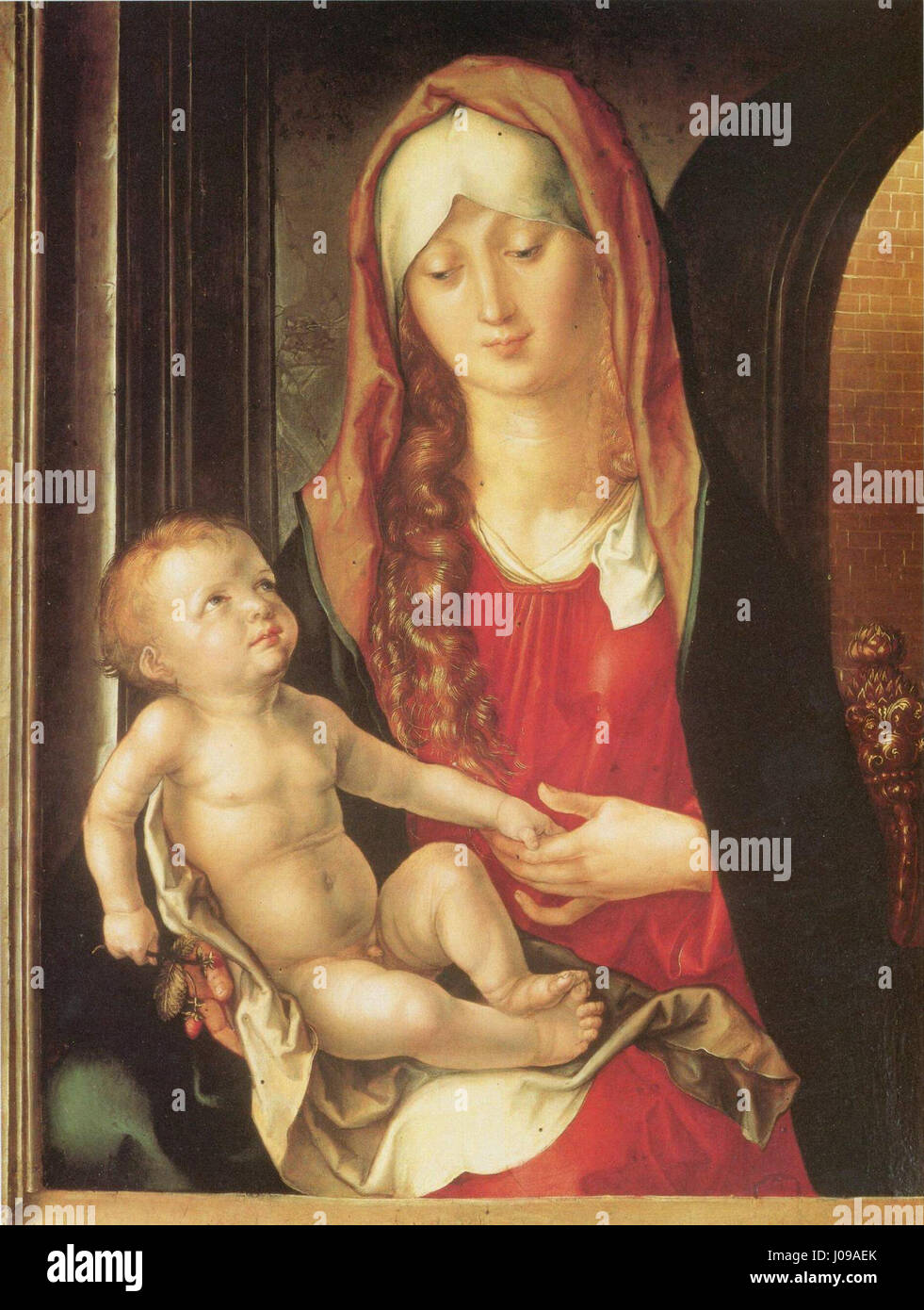 Dieses Werk von Albrecht Dürer aus dem 16. Jahrhundert zeigt seine Meisterschaft im Stich und seine Liebe zum Detail. Bekannt für seine Holzschnitte und Drucke spiegelt sich Dürers Einfluss auf die Kunstbewegung der Renaissance in seiner präzisen und detaillierten Handwerkskunst wider. Stockfoto