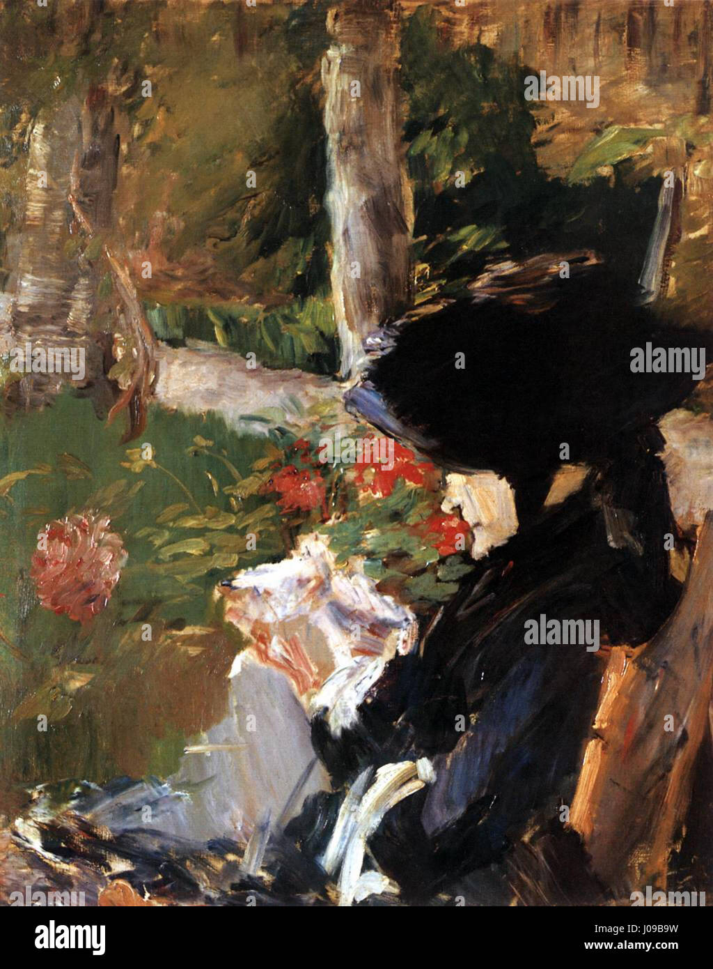 Édouard Manet - La Mère de Manet Dans le Jardin de Bellevue Stockfoto