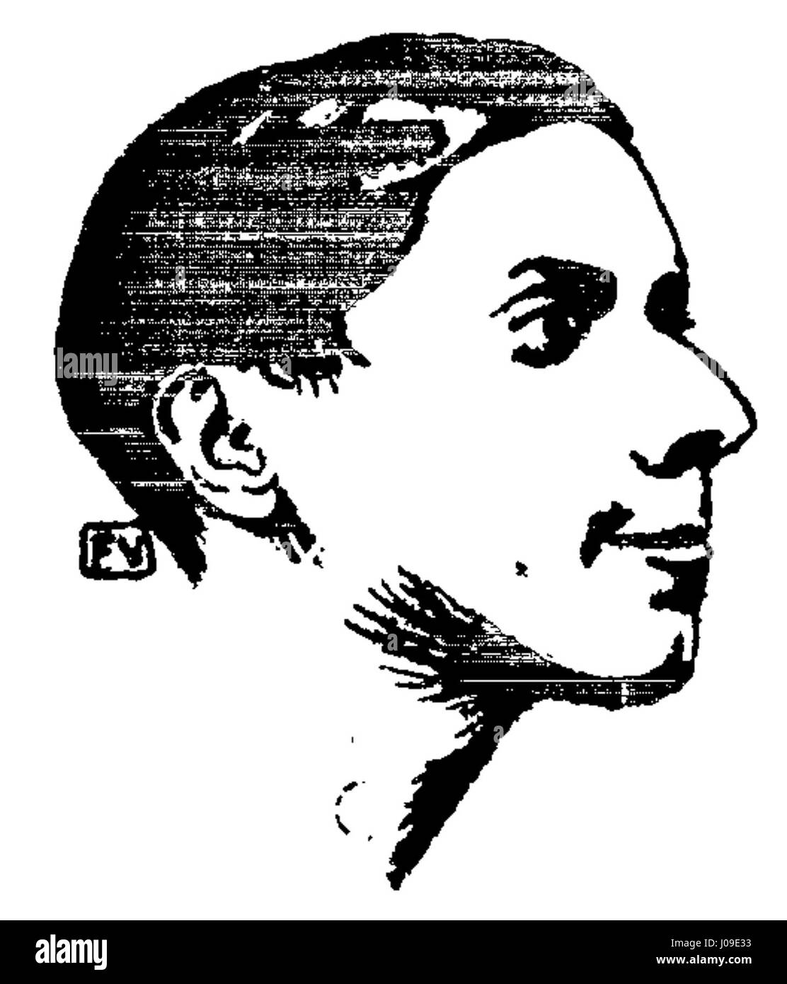 „Eugênio de Castro“ ist ein Porträt des Künstlers Félix Vallotton, das eine herausragende Persönlichkeit in einem formalen Rahmen darstellt. Das Werk zeichnet sich durch die klaren Linien Vallotons und die emotionale Tiefe aus, die er in seine Porträts einbringt. Stockfoto