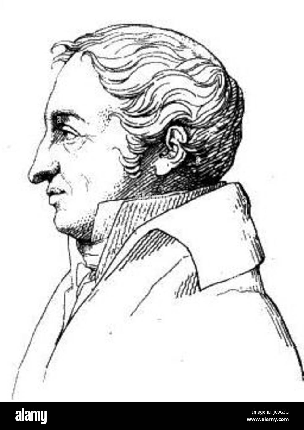 Louis-Mathieu Langlés war ein französischer Maler und Lithograph, der Anfang des 19. Jahrhunderts für seine akademischen und historischen Fächer bekannt war. Stockfoto