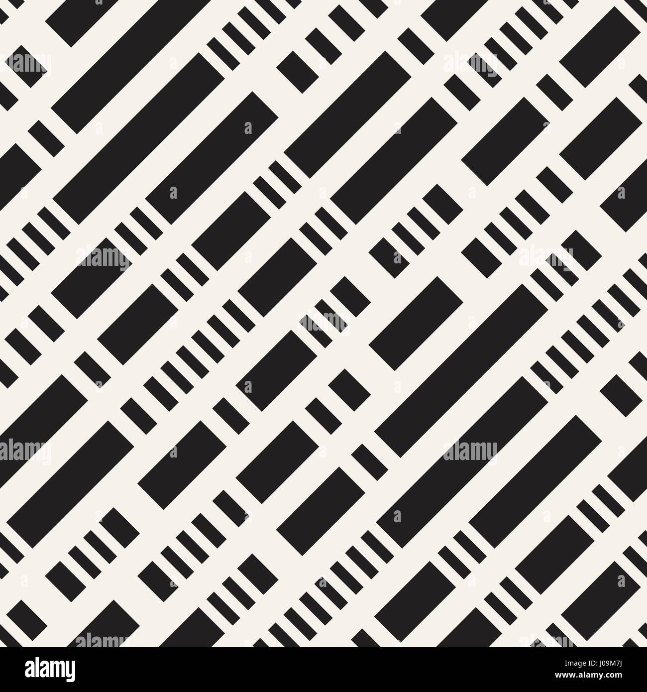 Schwarz / weiß unregelmäßige gestrichelt Muster. Abstraktes Vektor nahtlose Hintergrund Stock Vektor