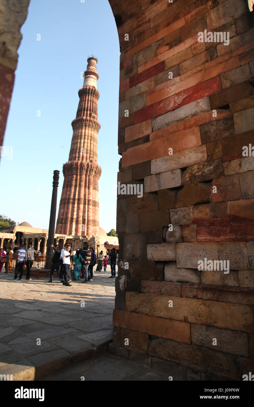 Der Majestic Victory Tower, Qutub Minar ist ein UNESCOWeltkulturerbe