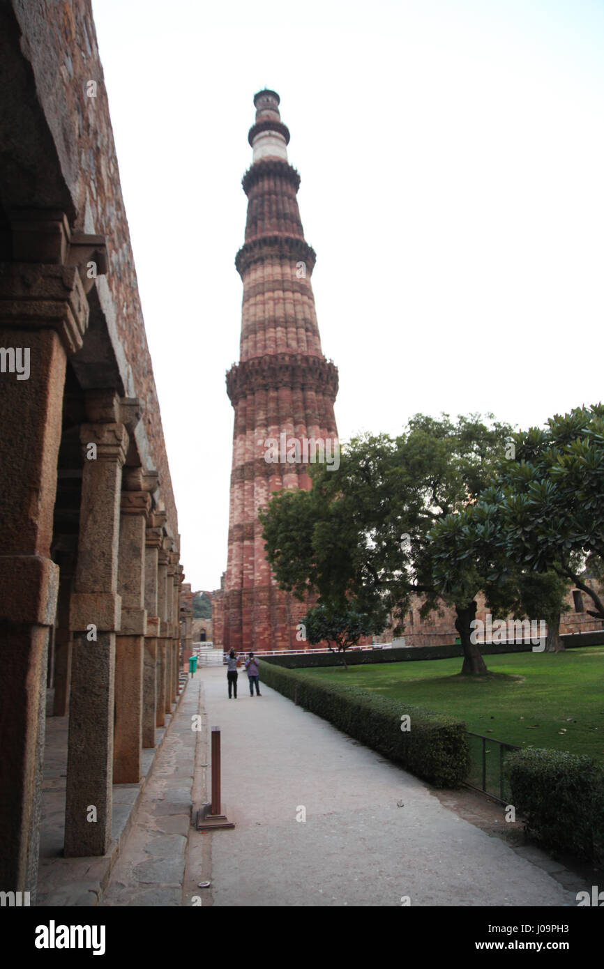 Der Majestic Victory Tower, Qutub Minar ist ein UNESCOWeltkulturerbe