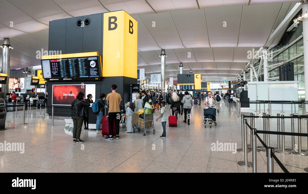 Terminal 2 Flughafen Heathrow-London Stockfoto