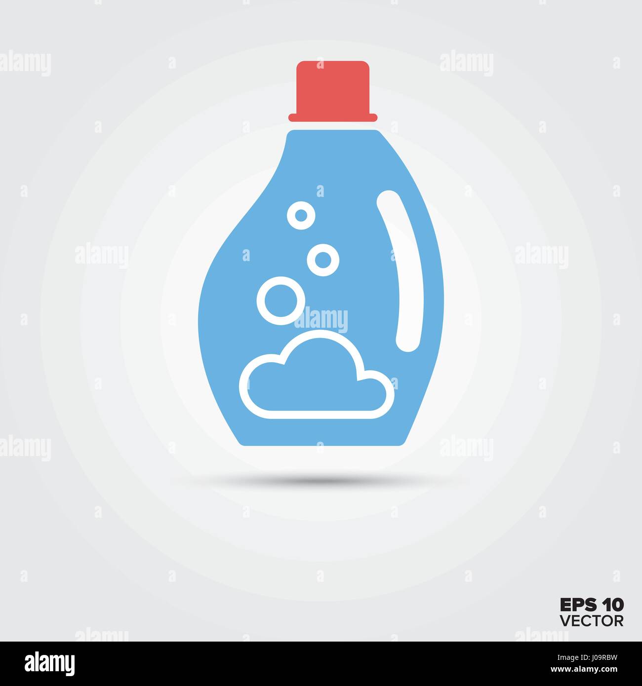 Stoff Weichspüler Flasche Vektor icon Stock Vektor