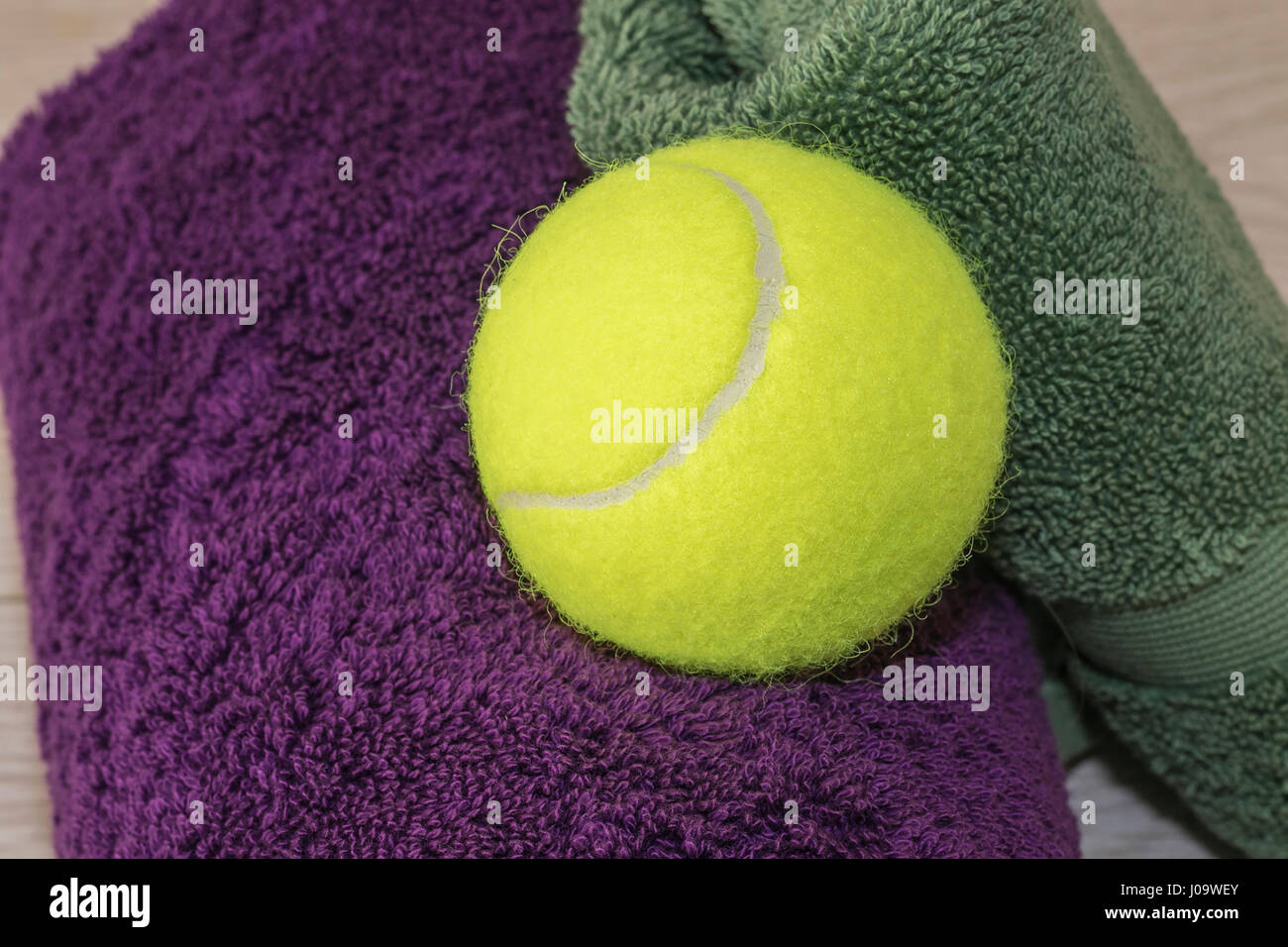 Wimbledon Farben lila und grün Stockfoto