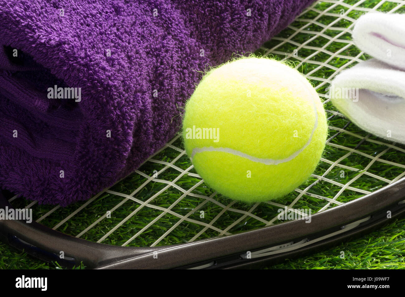 Wimbledon Farben lila und grün Stockfoto