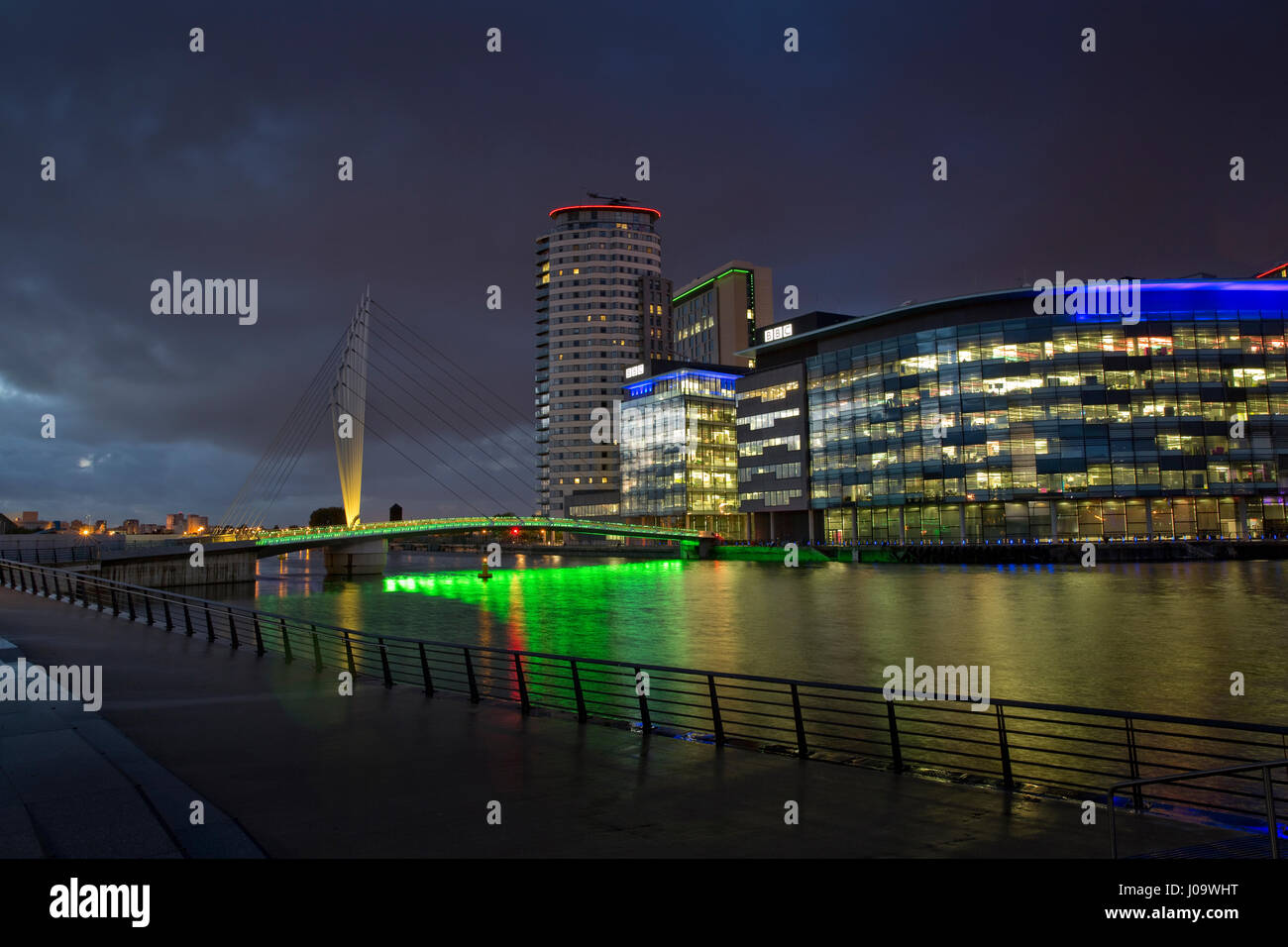 North Bay, Salford Quays inc Lowry, BBC, Media City etc. Stockfoto