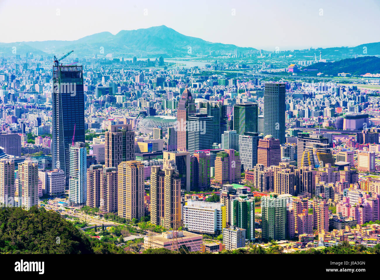 Stadtbild von Taipei, Taiwan Stockfoto