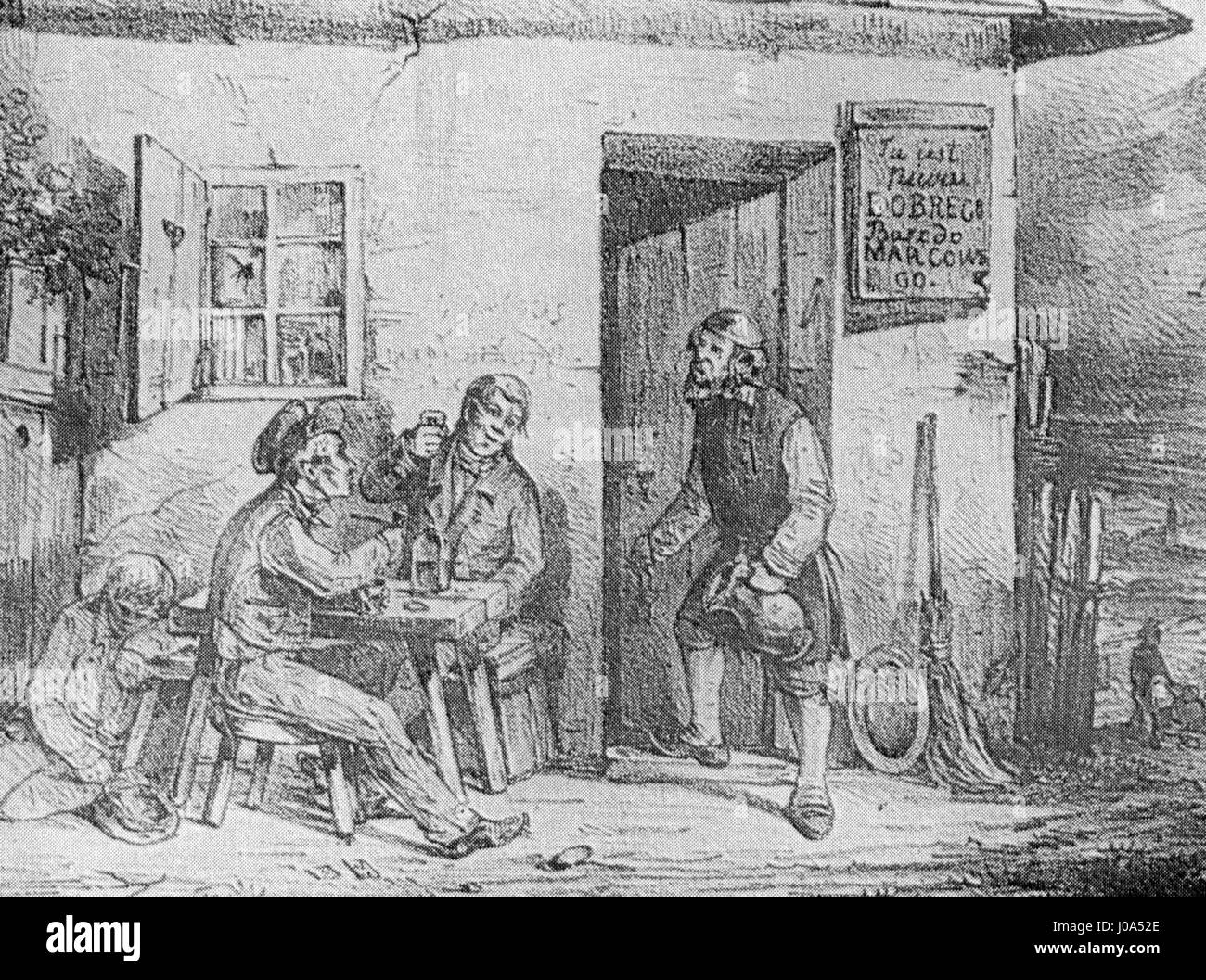 Dieses Bild zeigt eine Szene von Anton Tschechow im Gebiet des Ochotskischen Meeres und erfasst seine Erkundung und Beobachtungen der Region im späten 19. Jahrhundert während seiner Reisen zu medizinischen und literarischen Zwecken. Stockfoto