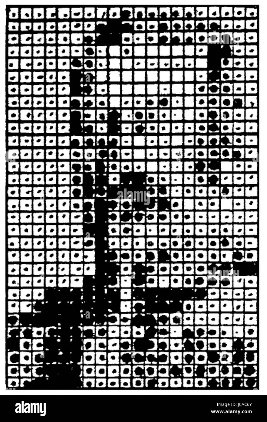 Dieses Bild markiert das erste Bild von König Georg V., einem wichtigen historischen Moment in der frühen Fernsehgeschichte. Das Foto, das in den 1930er Jahren aufgenommen wurde, repräsentiert die Entwicklung der Medien und die Rolle der Monarchie in den Anfängen der Rundfunkkommunikation. Stockfoto