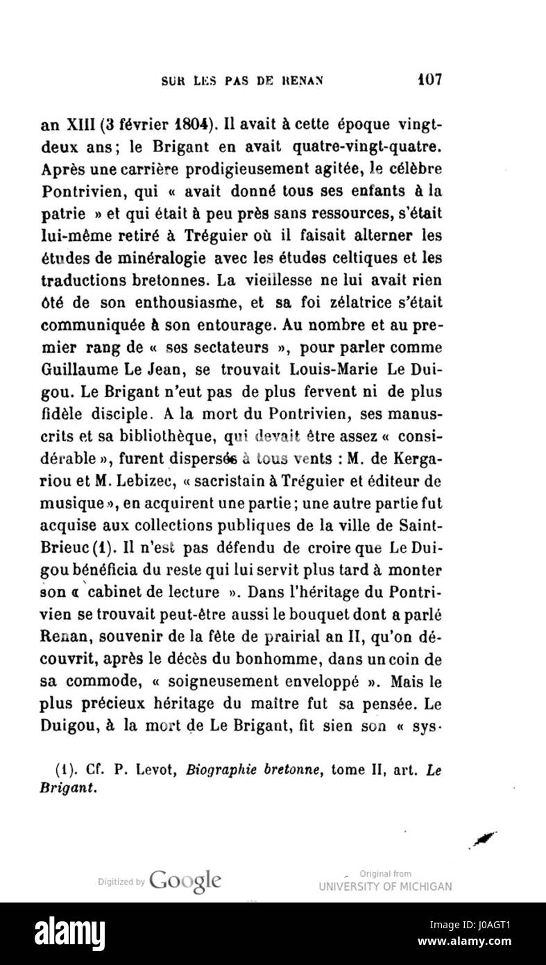Charles Le Goffics „L'Âme bretonne série 2“ (1908) erkundet bretonische Kultur und Traditionen. Seite 107 enthält einen Essay über die „La Résignation bretonne“, in dem die Widerstandsfähigkeit und der Stoizismus des bretonischen Volkes diskutiert werden. Stockfoto