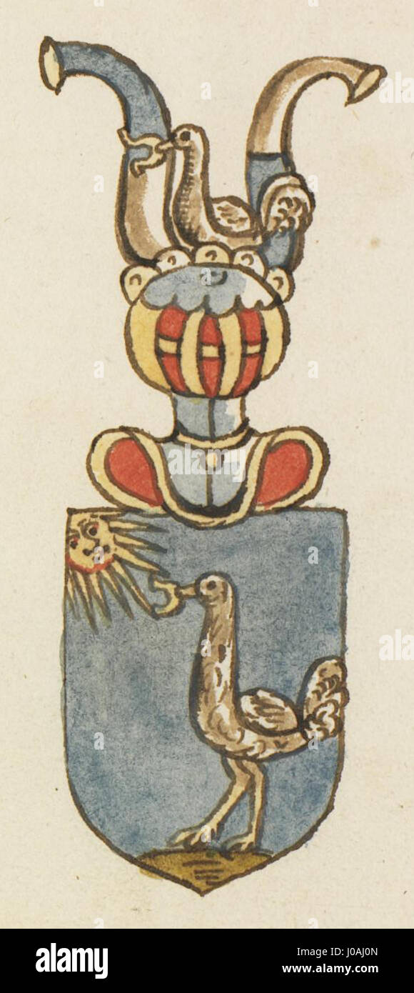 Insignia Quædam Virorum Illustrium in Norwegen Quodam Habitantium - keine-nb Digimanus 647 - keine 65 Stockfoto