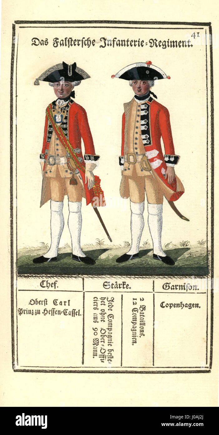 "Vorstellung der sämtlichen Königl. Die dänische Armee ist eine Illustration, die die formale Darstellung der dänischen Armee darstellt. Sie hebt die militärische Struktur und die königliche Autorität im Dänemark des 19. Jahrhunderts hervor. Stockfoto