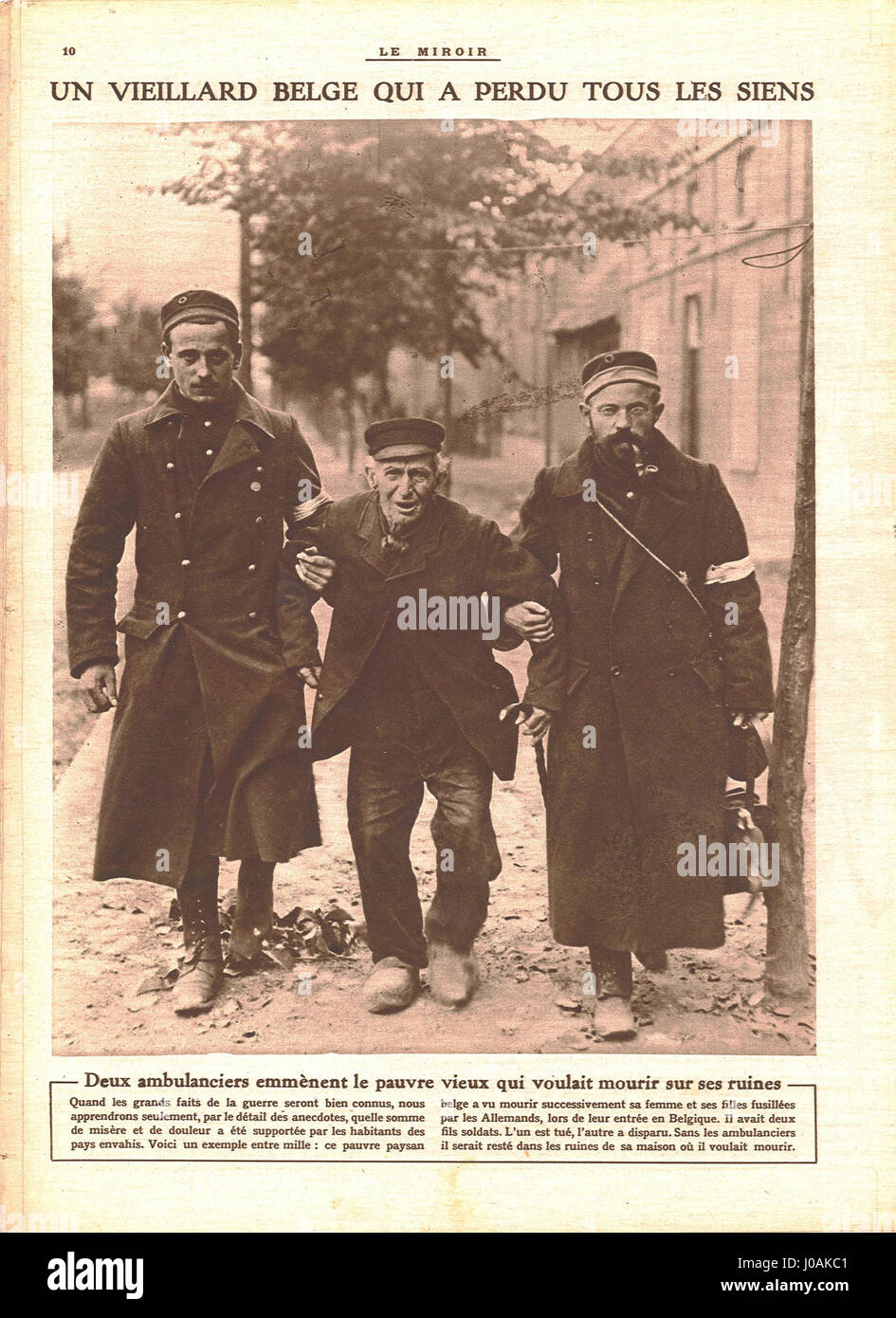 Die Publikation „Le Miroir, no56“ vom Dezember 1914 reflektiert die aktuellen Ereignisse des Ersten Weltkriegs. Die Ausgabe zeigt visuelle Darstellungen des Krieges und seiner Auswirkungen auf die europäischen Gesellschaften während der Weihnachtszeit. Es dient als historische Momentaufnahme des Lebens im Krieg und der französischen Medien. Stockfoto