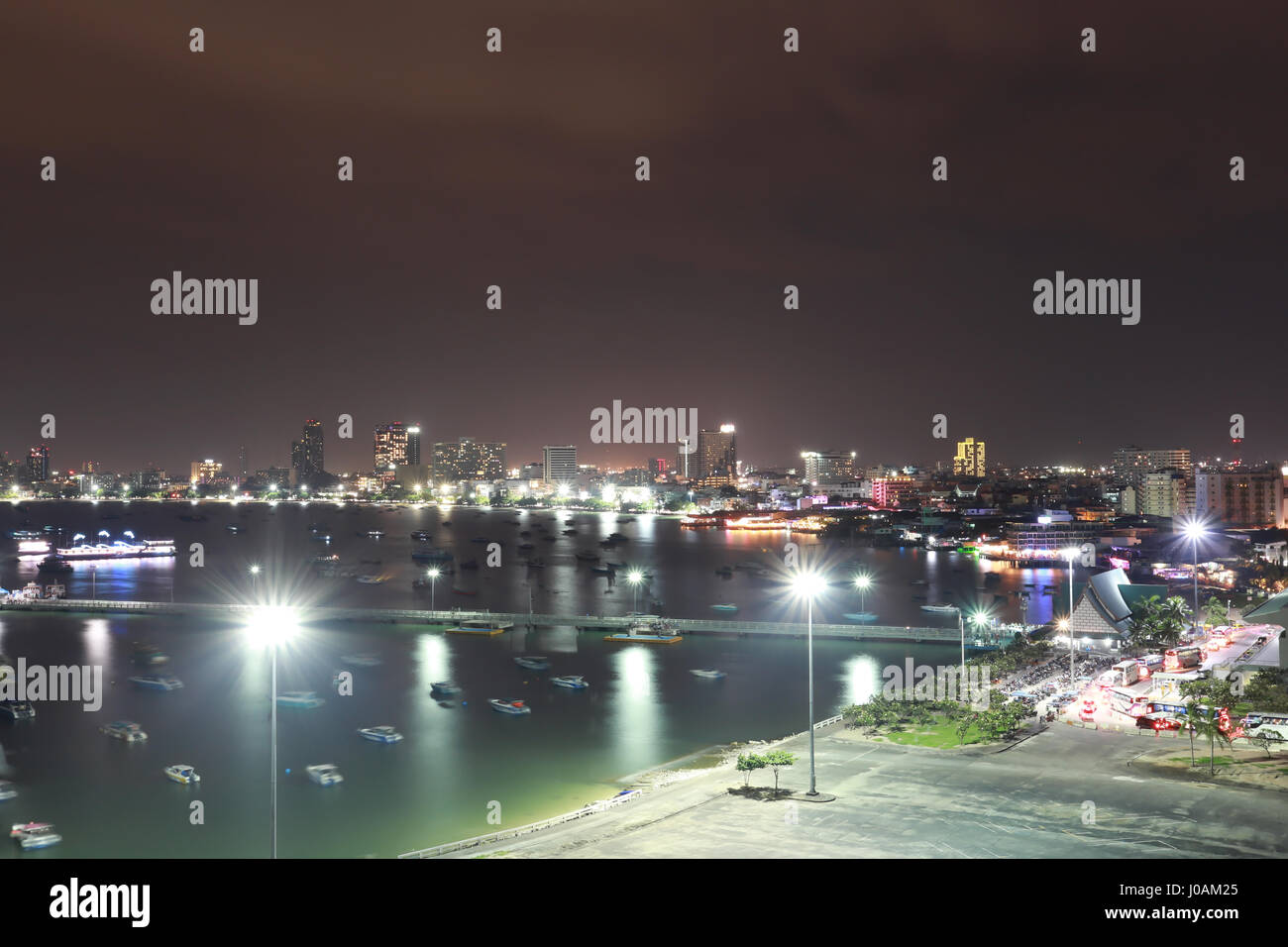 South Pattaya Pier von Bali Hai Punkt wichtige Sehenswürdigkeit in der Provinz Chonburi, Thailand. Stockfoto