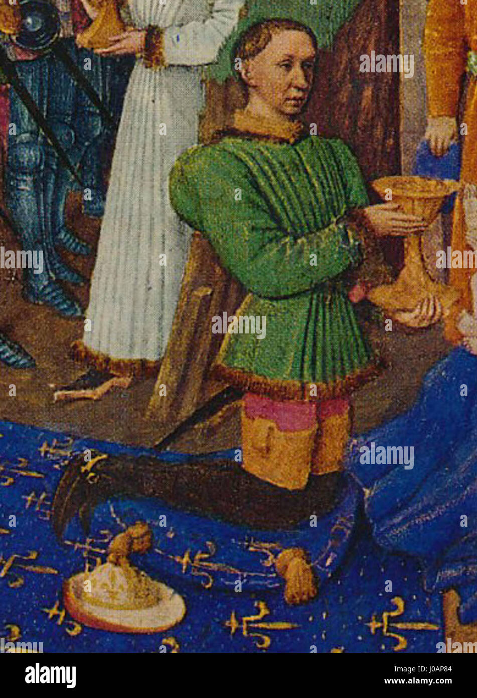 Portrait de Charles VII - Heures d'Étienne Chevalier Stockfoto