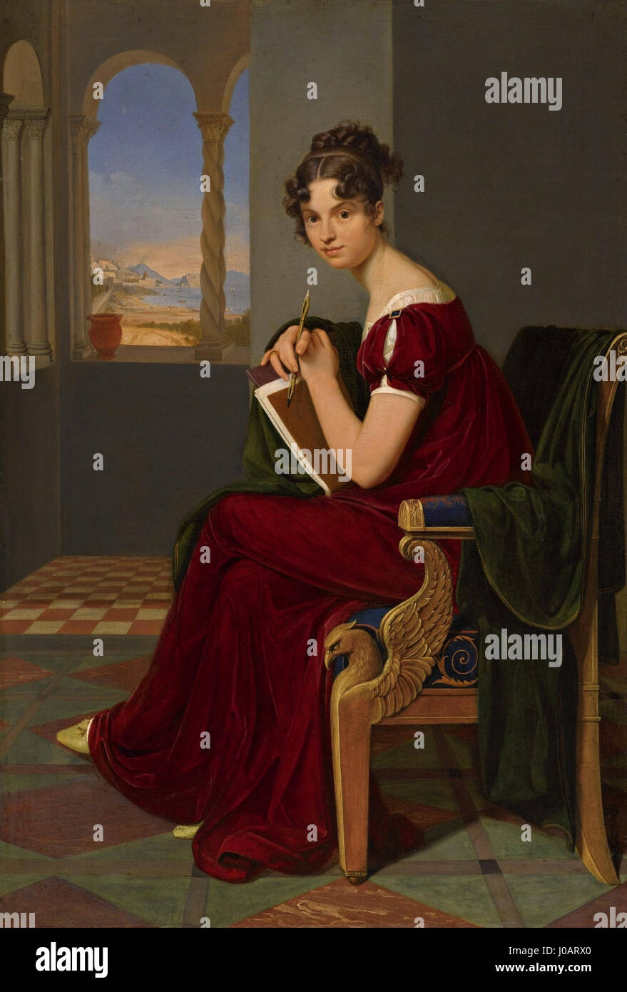 Carl Christian Vogel von Vogelstein - Junge Dame Mit Zeichengerät Stockfoto