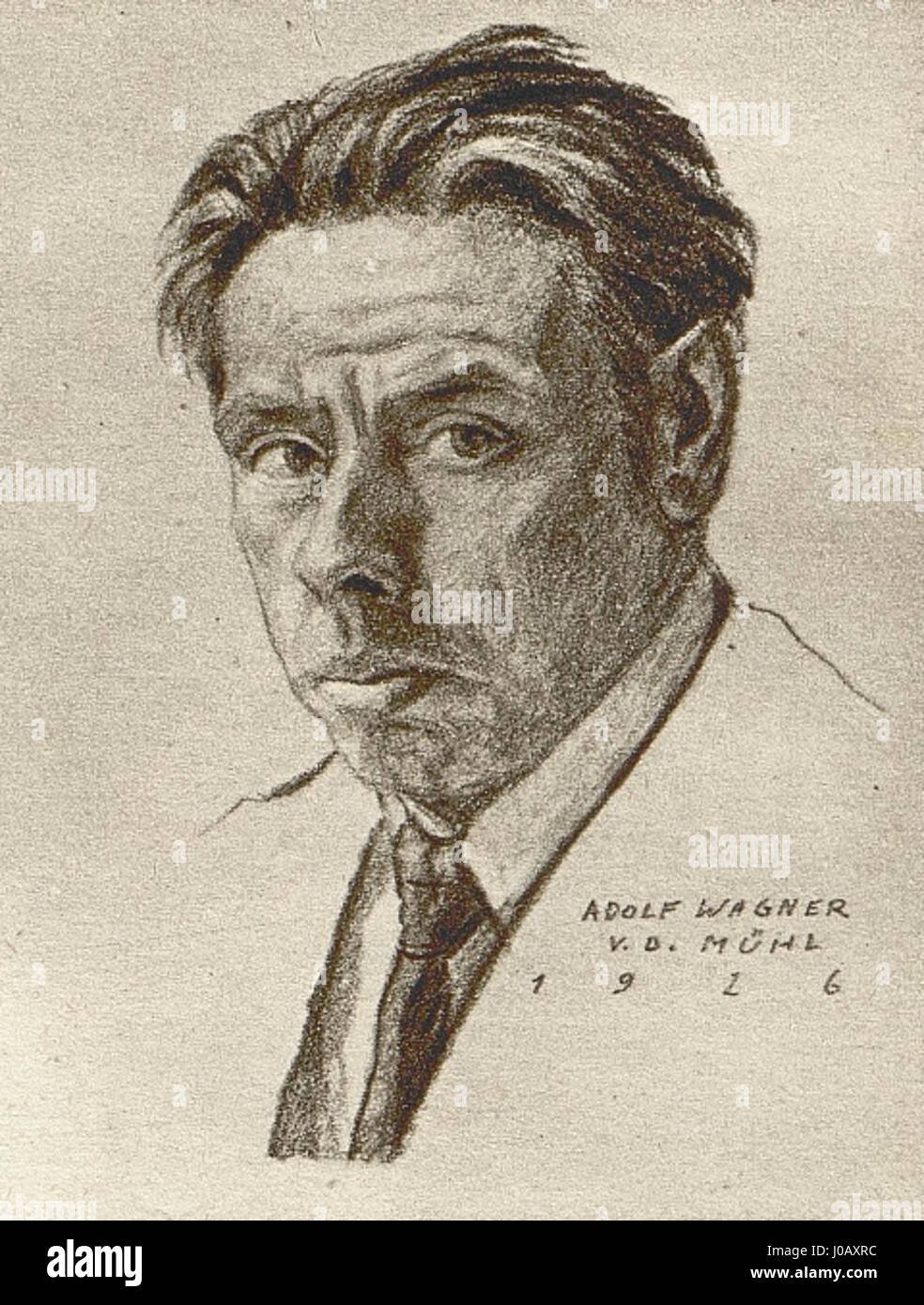 Adolf Wagner von der Mühl - Selbstporträt Stockfoto