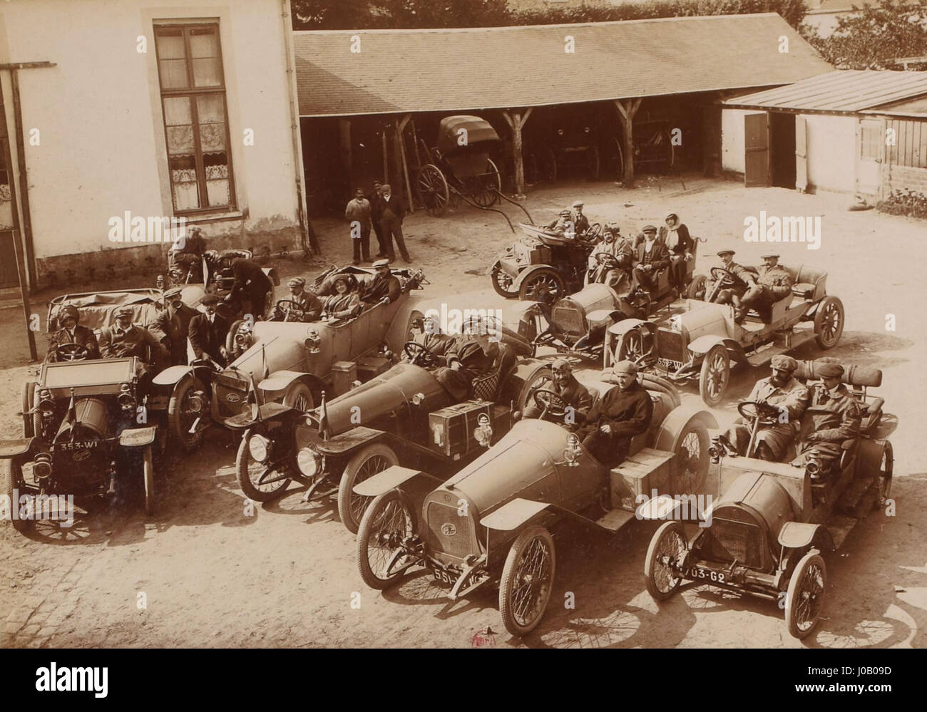 La Fête Grégoire - Une Centaine de Voitures Les 13 et 14 Juillet 1910 À l'Étang du Puits Stockfoto