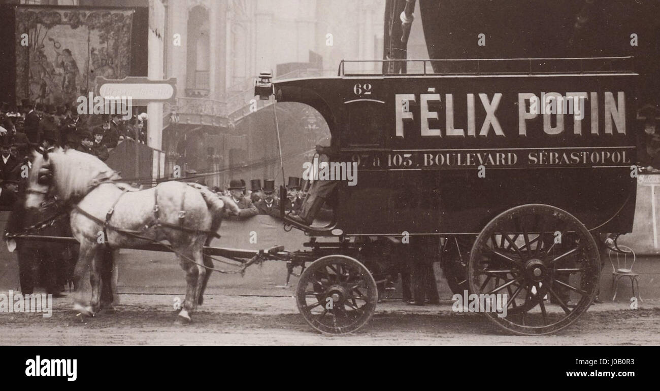 Voiture de Livraison de Félix Potin 1901 Stockfoto