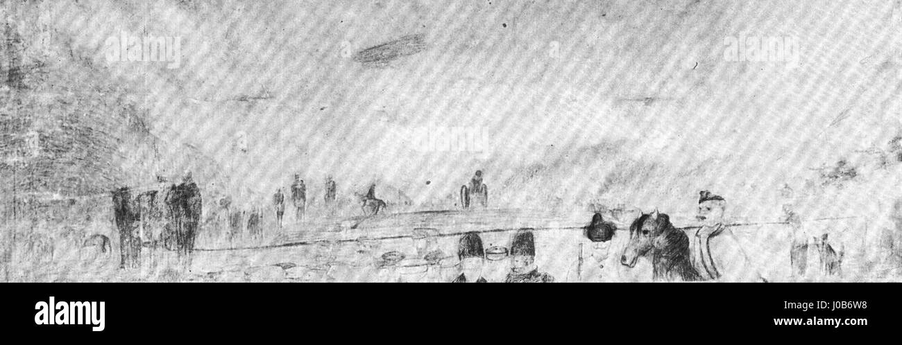 Diese Studie von Csontváry Kosztka Tivadar ist eine vorbereitende Zeichnung für eines seiner späteren Werke. Bekannt für seine einzigartige Verwendung von Farben und symbolische Interpretation von Landschaften, bleiben Tivadars Werke in der ungarischen Kunstgeschichte von Bedeutung. Stockfoto