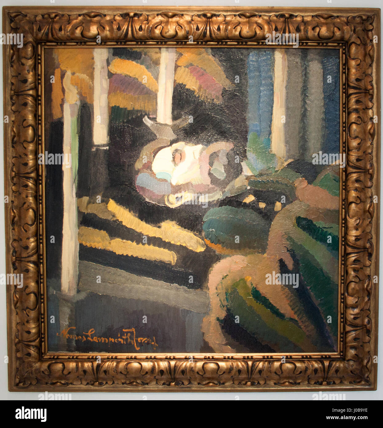 Die „Catafalque“ von Nemes-Lampérth ist eine künstlerische Darstellung einer Trauerprozession, die eine düstere und reflektierende Stimmung einfängt. Das Werk enthält symbolische Elemente, die mit Tod und Trauer verbunden sind, und nutzt dunkle Töne und komplizierte Details, um Emotionen und Ehrfurcht zu wecken. Stockfoto