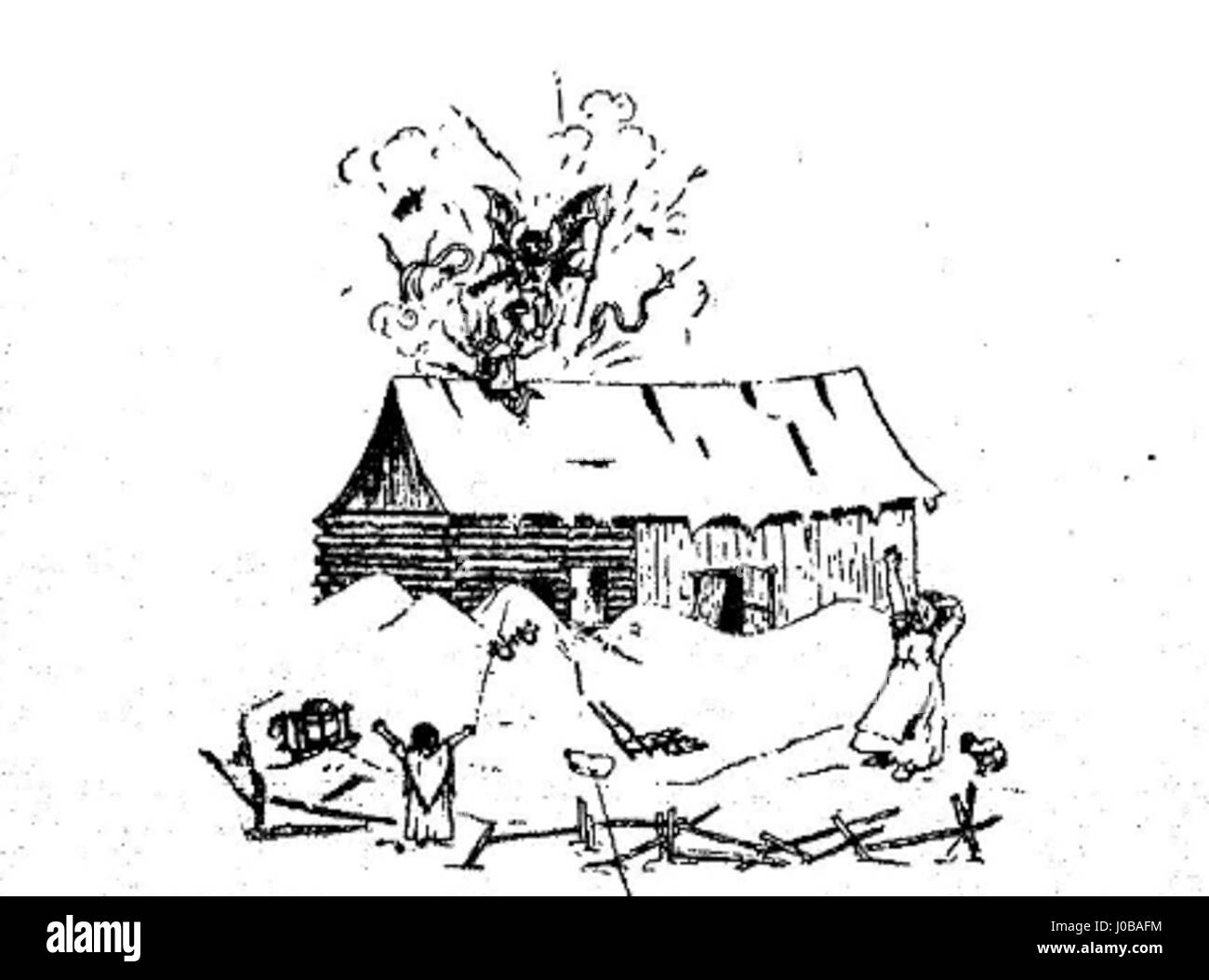 Belzébuth ist eine Darstellung des Dämons Beelzebub, der in verschiedenen Mythologien oft mit der Unterwelt und dem Bösen in Verbindung gebracht wird. Das Kunstwerk präsentiert eine eindrucksvolle Interpretation der Figur in dunklen, atmosphärischen Tönen, die den dämonischen Aspekt betonen. Stockfoto