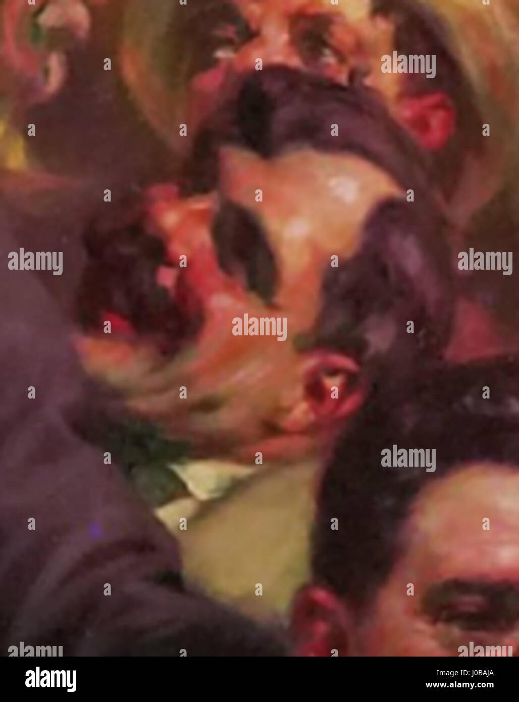 "O Sufrágio" von Veloso Salgado, dargestellt in diesem Detail von Ricardo Covães, beschäftigt sich mit den Themen des Wahlrechts und der politischen Beteiligung in Portugal und konzentriert sich dabei auf historische Perspektiven der Demokratie. Stockfoto