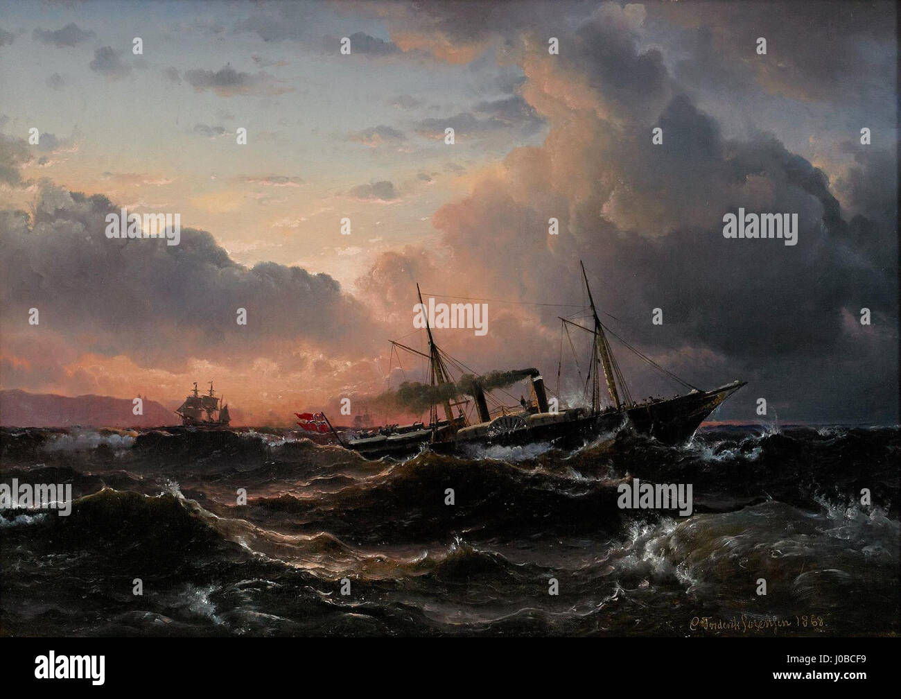 Kronprindsesse Louise (1868) von Carl Frederik Sørensen ist ein Porträt der Prinzessin Louise, der Tochter des Königs Christian IX. Von Dänemark. Das Gemälde unterstreicht ihr königliches Verhalten und ihr edles Erbe innerhalb der dänischen Königsfamilie. Stockfoto