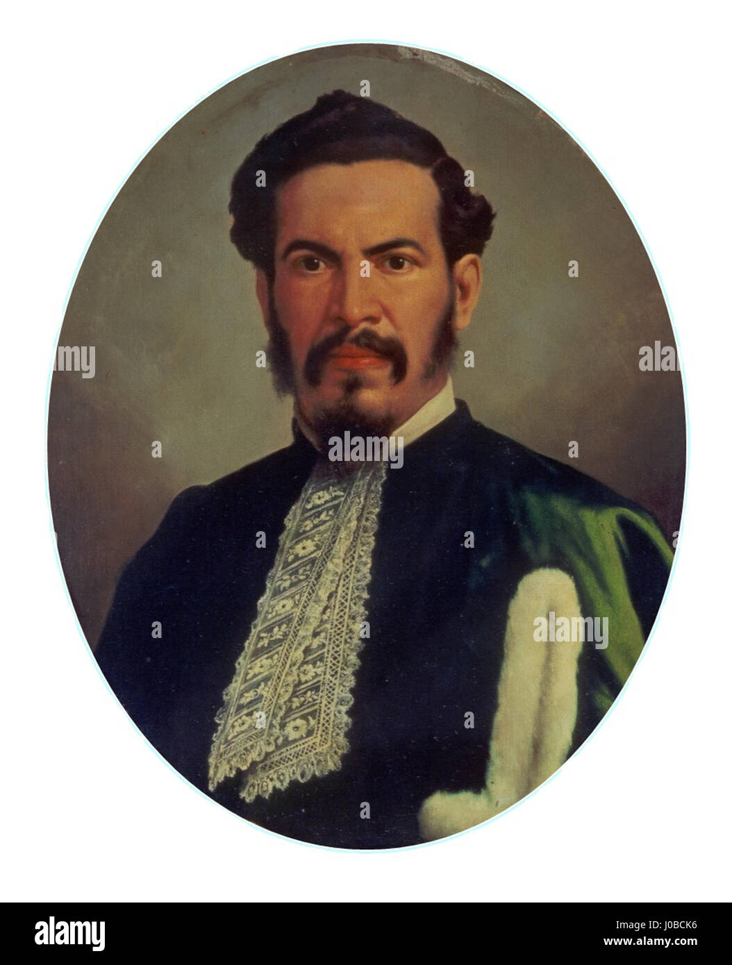 Victor Meirelles Porträt „Retrato do Dr. João José da Silva“ zeigt das Thema mit würde und Respekt und spiegelt Meirelles' Beherrschung der brasilianischen Porträttradition und seine realistische Darstellung der menschlichen Figur wider. Stockfoto