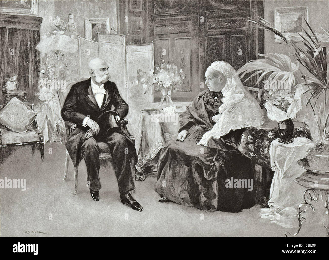 Kaiser Franz Joseph ich Und Königin Viktoria von England Stockfoto