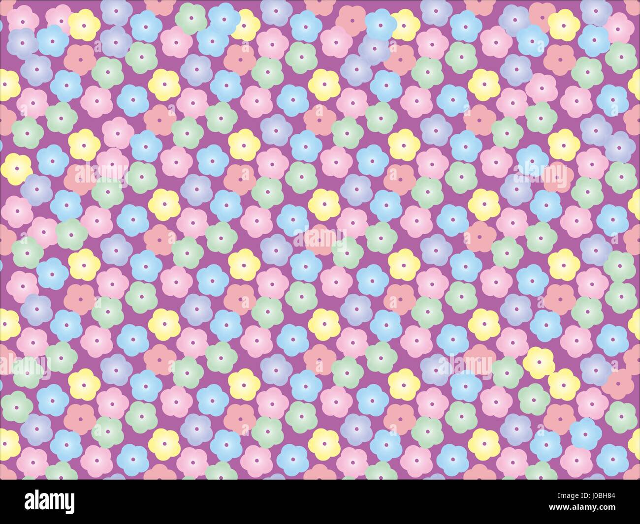 Nahtlose Vektormuster von stilisierten Blumenmotiv, viele kleine Blüten, Loch, Flecken auf weißem Hintergrund. Handgezeichnete kleine violette Blüten. Nahtlose flora Stock Vektor