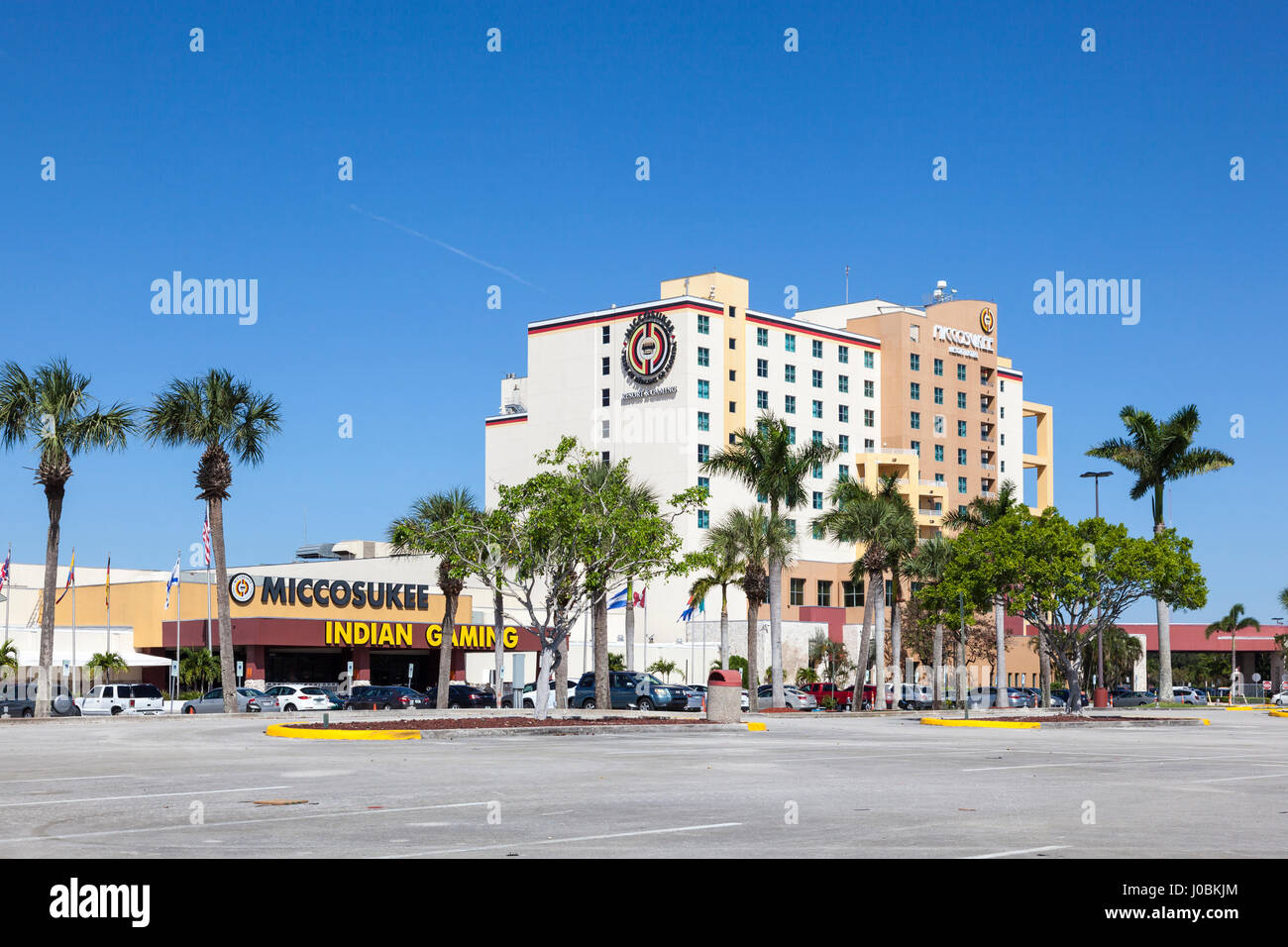 Miami, Fl, USA - 15. März 2017: Miccosukee Indian Casino und Resort Hotel befindet sich am Tamiami Trail westlich von Miami. Florida, United States Stockfoto