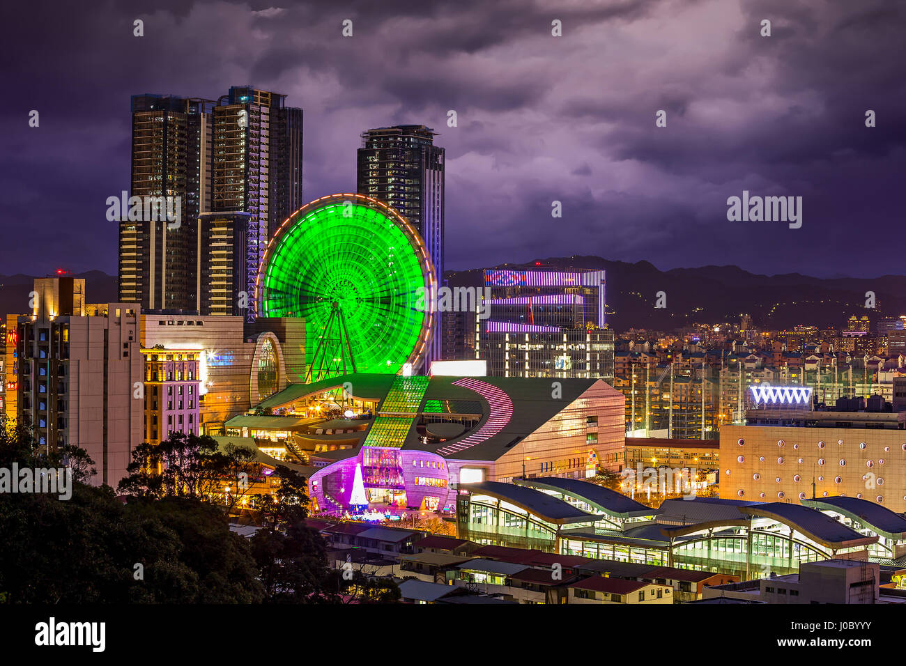 Riesenrad in Taipei, Taiwan Stockfoto