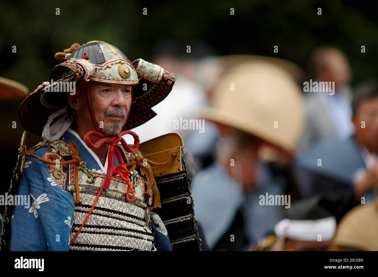 Krieger in voller Montur während Jidai Festival, Kyoto, Japan, Asien Stockfoto