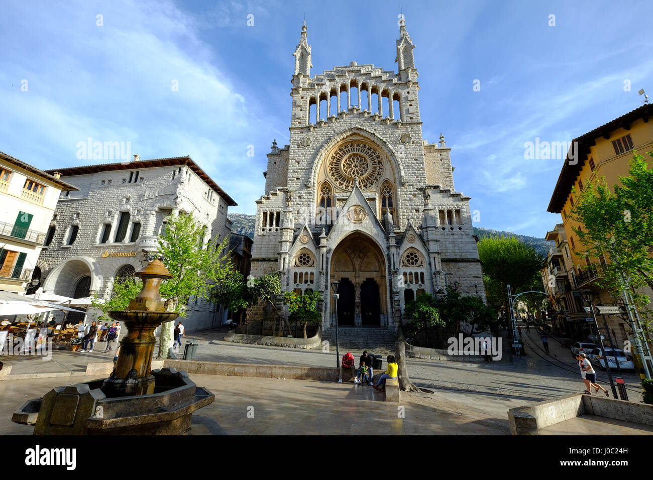 Kirche von Sant Bartomeu, Soller, Mallorca, Balearen, Spanien Stockfoto