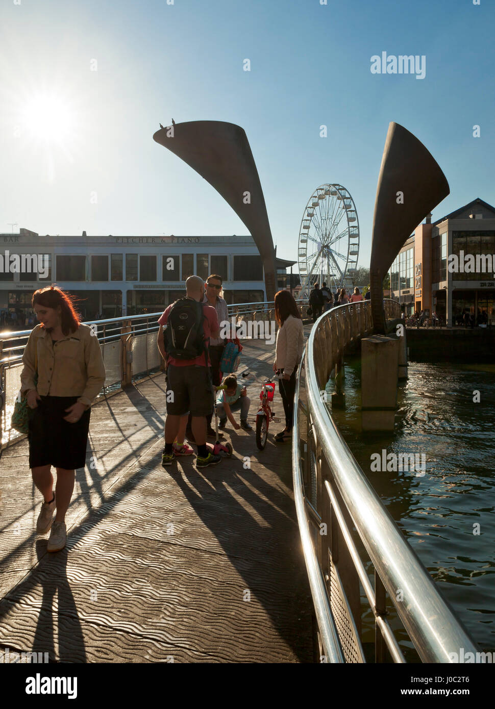 Peros Brücke St Augustine erreichen, Hafen von Bristol, Bristol. Stockfoto