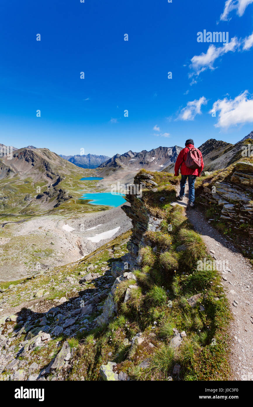 Wanderer, Davos, Graubünden, Schweiz Stockfoto