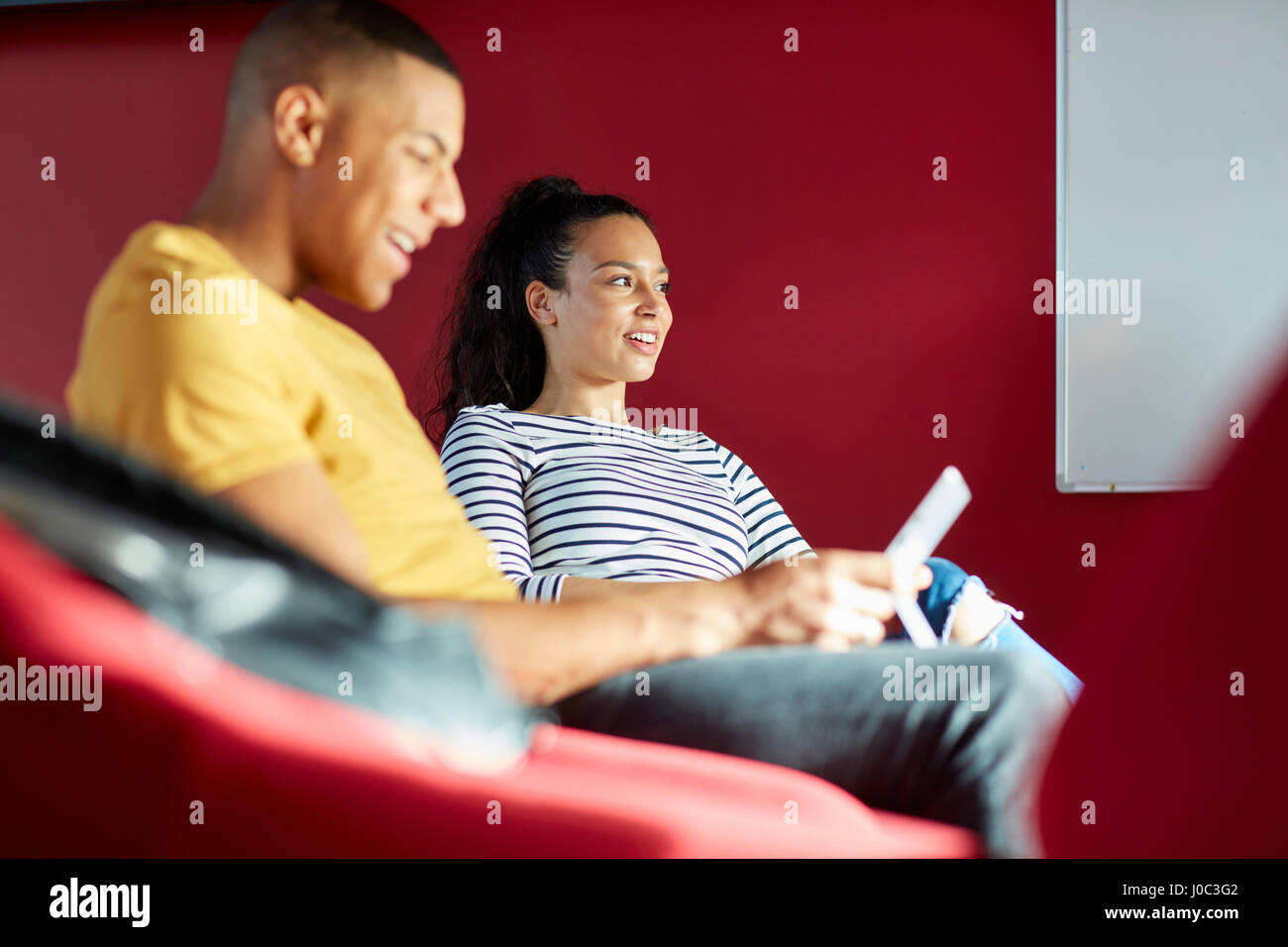 Studenten, die entspannende Stockfoto