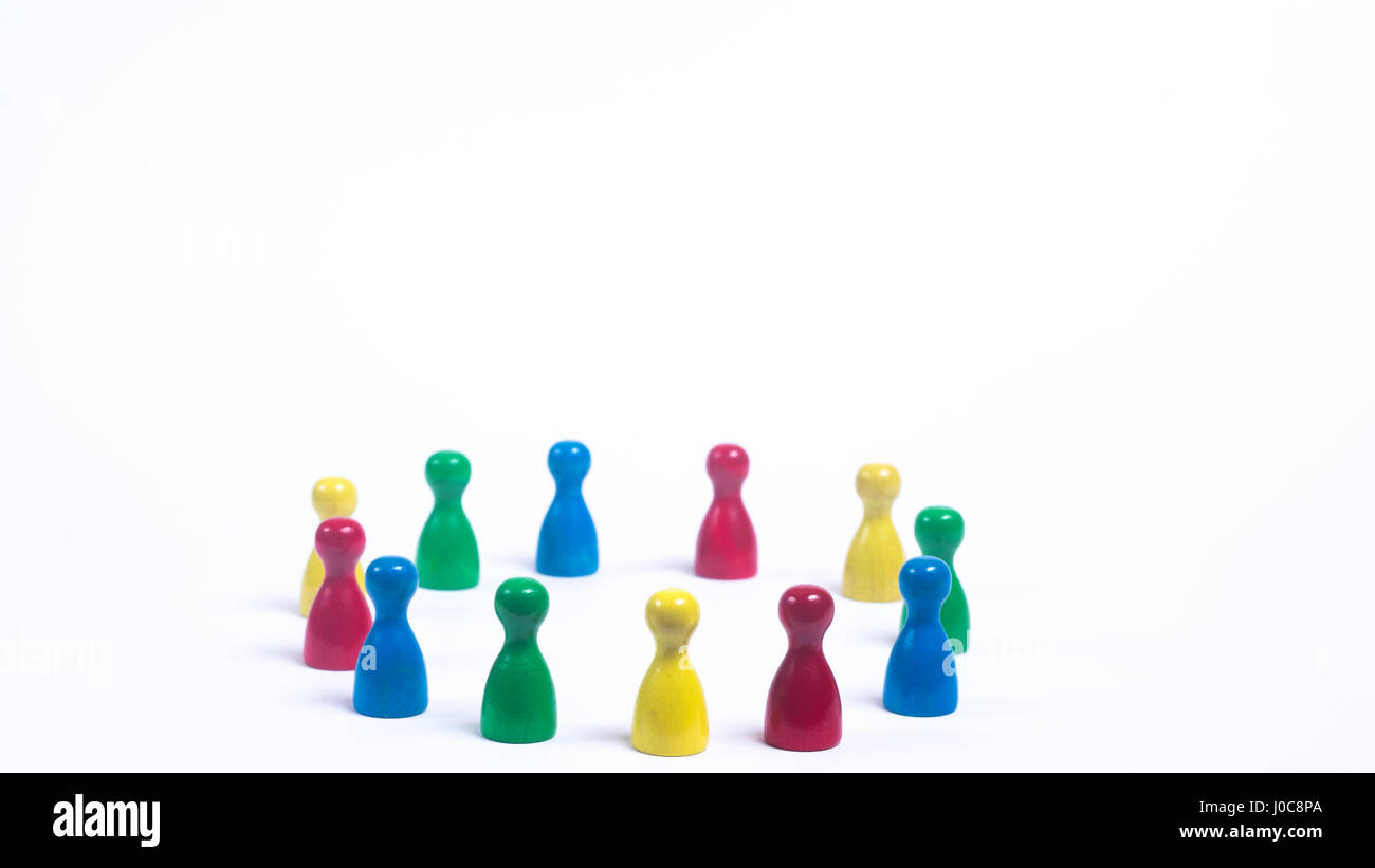 Gruppe von Personen gemeinsam in Harmonie, Teamarbeit - beste Team gewinnt Stockfoto