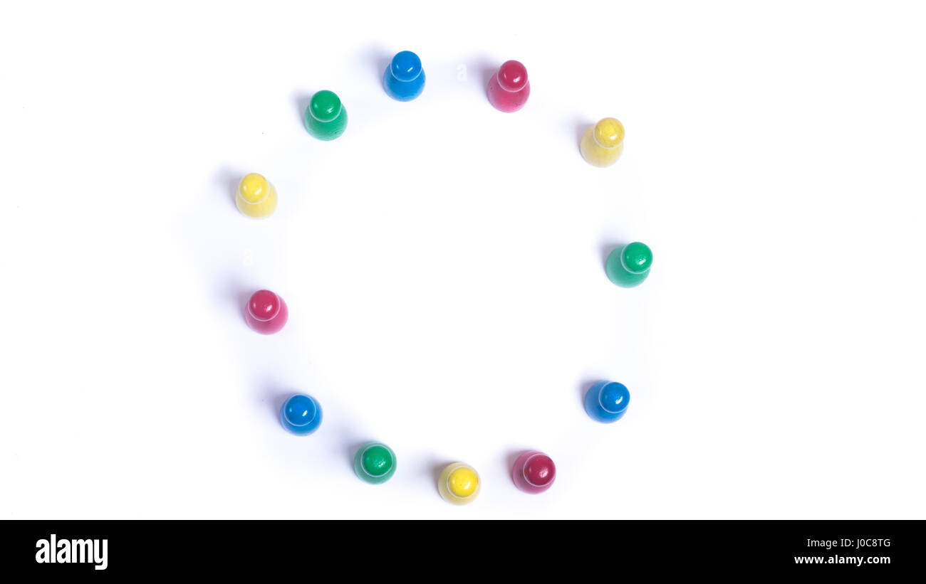 Einzelpersonen sind Zusammenarbeit und Kommunikation, Teamarbeit - beste Team gewinnt Stockfoto