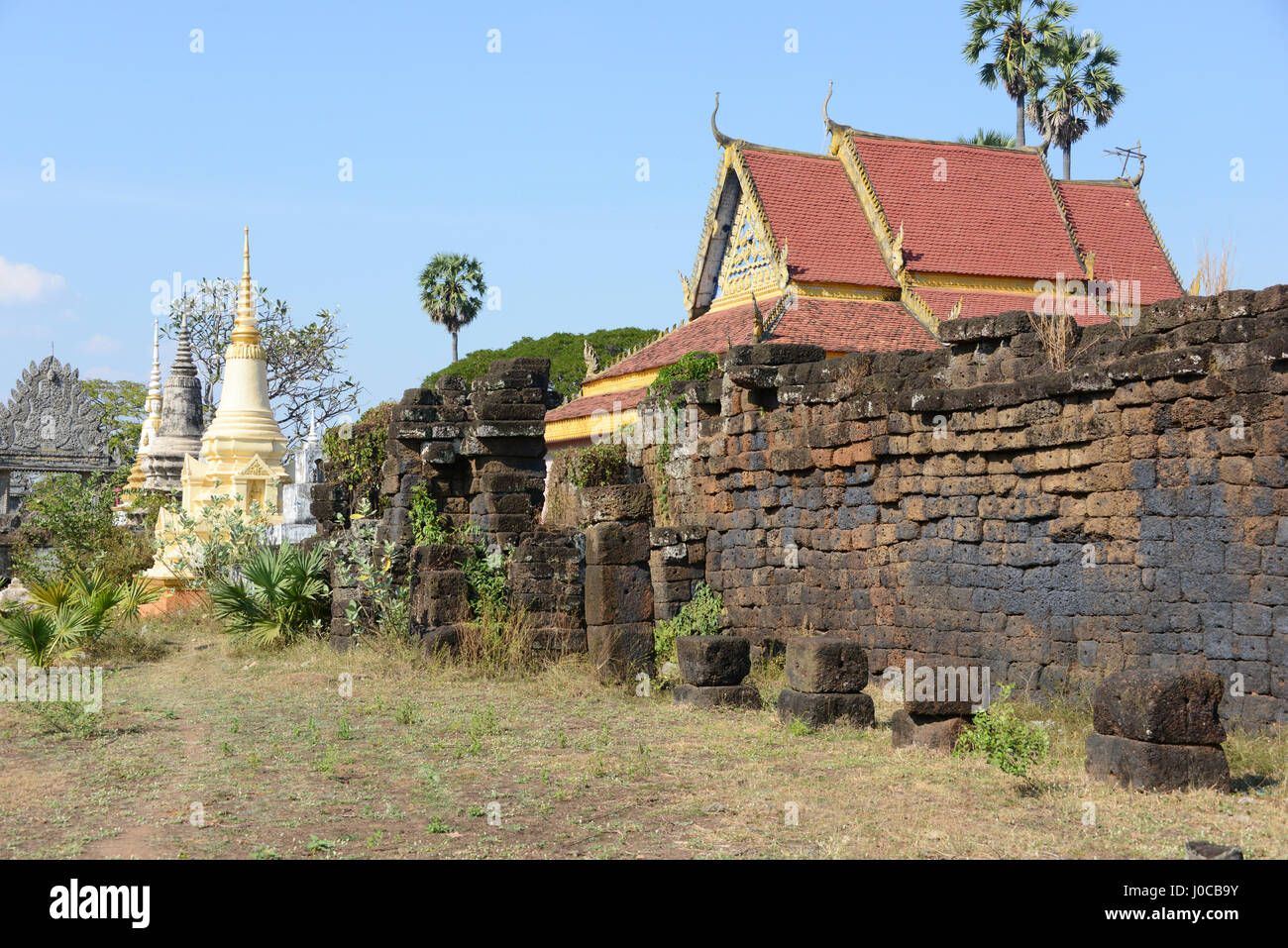 Im Wat Nokor Tempel Komplex, Kampong Cham, Kambodscha Stockfoto